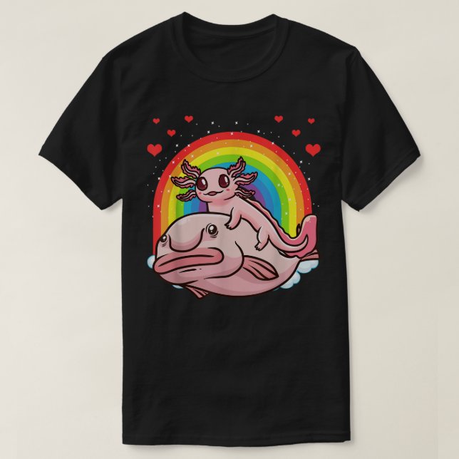 Axolotl Kawaii Blobfish T-Shirt (Design Front)
