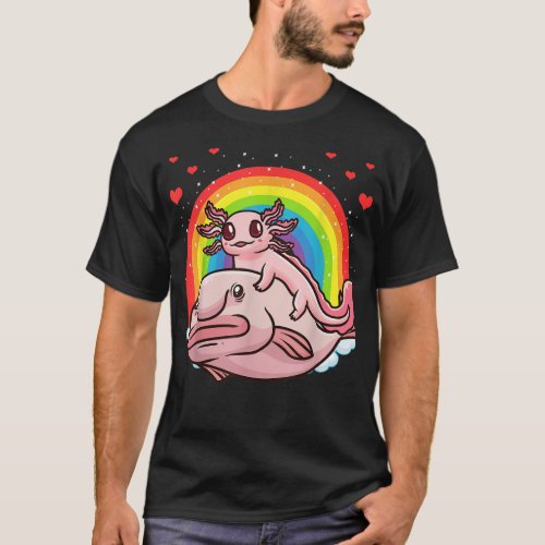 Axolotl Kawaii Blobfish T_Shirt