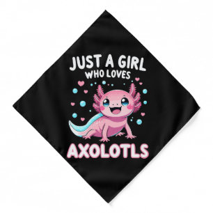 Axolotl Kawaii Just A Girl Who Loves Axolotls Bandana