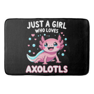 Axolotl Kawaii Just A Girl Who Loves Axolotls Bath Mat