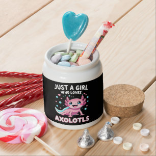 Axolotl Kawaii Just A Girl Who Loves Axolotls Candy Jar