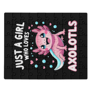 Axolotl Kawaii Just A Girl Who Loves Axolotls Jigsaw Puzzle