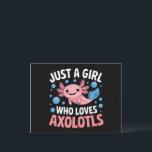 Axolotl Kawaii Just A Girl Who Loves Axolotls  Postcard<br><div class="desc">Axolotl Kawaii Just A Girl Who Loves Axolotls</div>