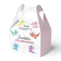 Axolotl Kids Cute Salamander Birthday Party Favor Boxes