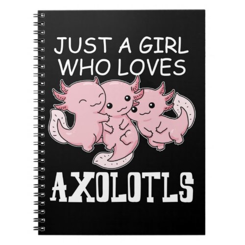 Axolotl Kids Kawaii Axolotl Gift Girls Axolotl Notebook