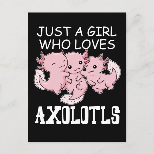 Axolotl Kids Kawaii Axolotl Gift Girls Axolotl Postcard