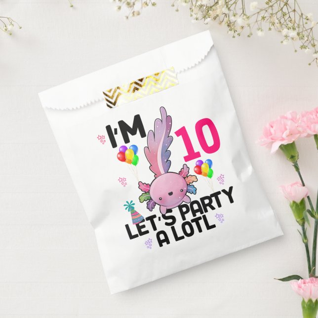 Axolotl Let's Party Alot Amphibious Salamander  Favor Bag (Sealed)