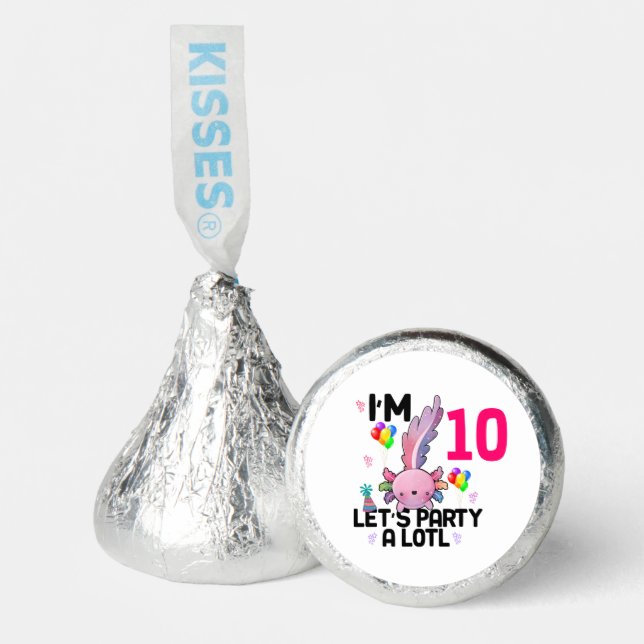 Axolotl Let's Party Alot Amphibious Salamander  Hershey®'s Kisses® (Front)