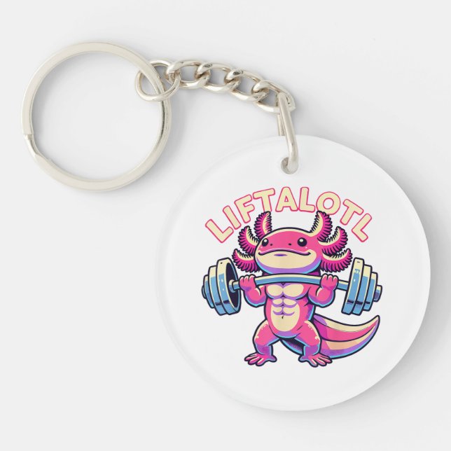 Axolotl LIFTALOTL Keychain (Front)