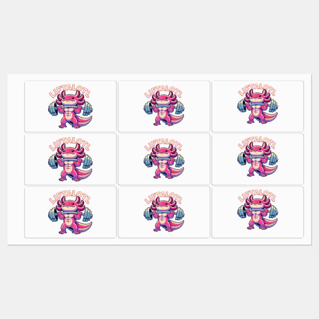  Axolotl LIFTALOTL Labels (Sheet)