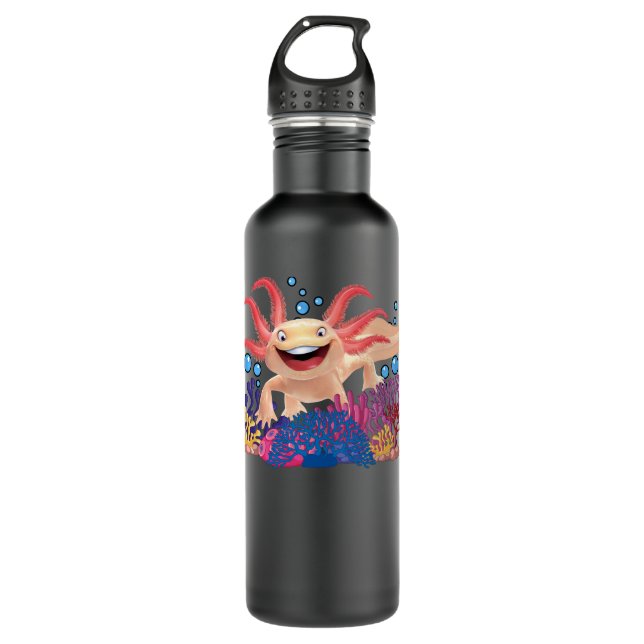 Axolotl: Limited Edition Stainless Steel Water Bottle (Front)
