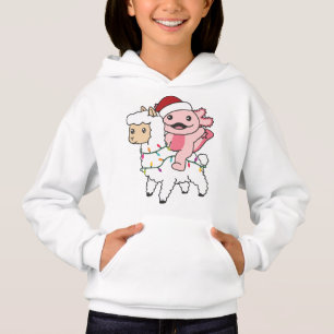 Axolotl Llama Alpaca Christmas Winter Animals Hoodie
