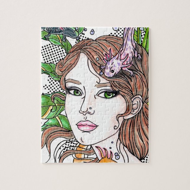 axolotl love jigsaw puzzle (Vertical)