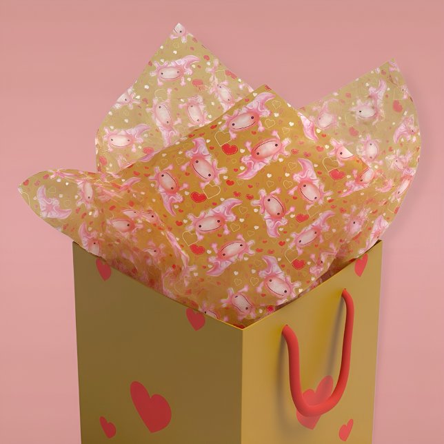 Axolotl Love mustard   Tissue Paper (Creator Uploaded)