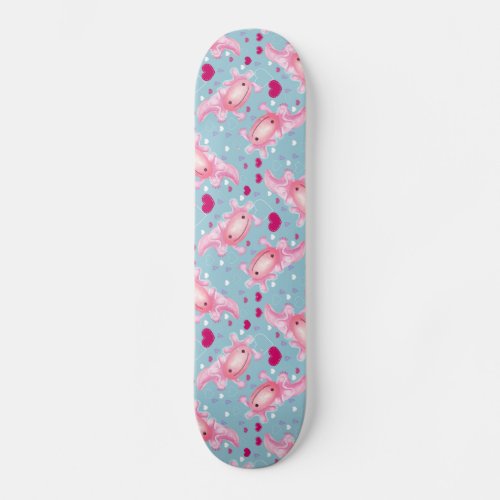 Axolotl Love pink  Skateboard