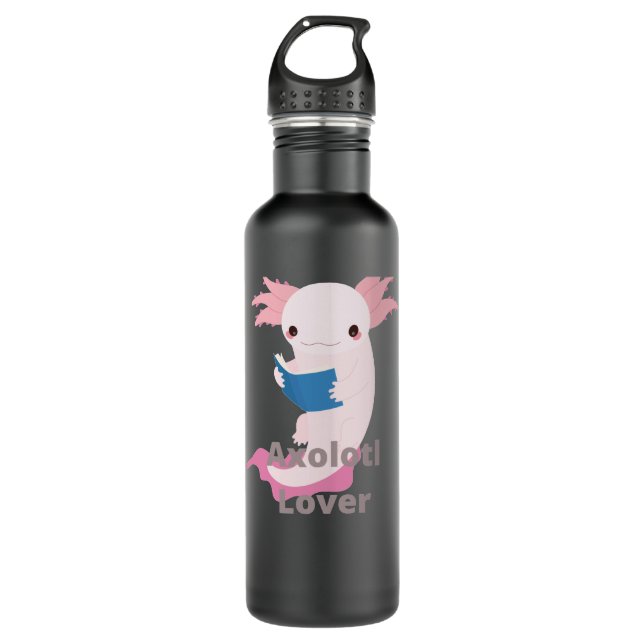 Axolotl Lover - Axolotl Stainless Steel Water Bottle (Front)