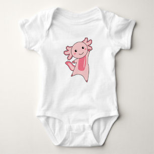 Axolotl Lovers Cute Animals For Kids Pink Baby Bodysuit