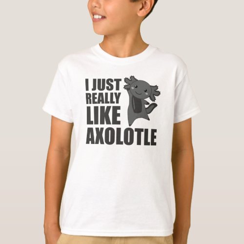 Axolotl Lovers Cute Animals For Kids Pink T_Shirt