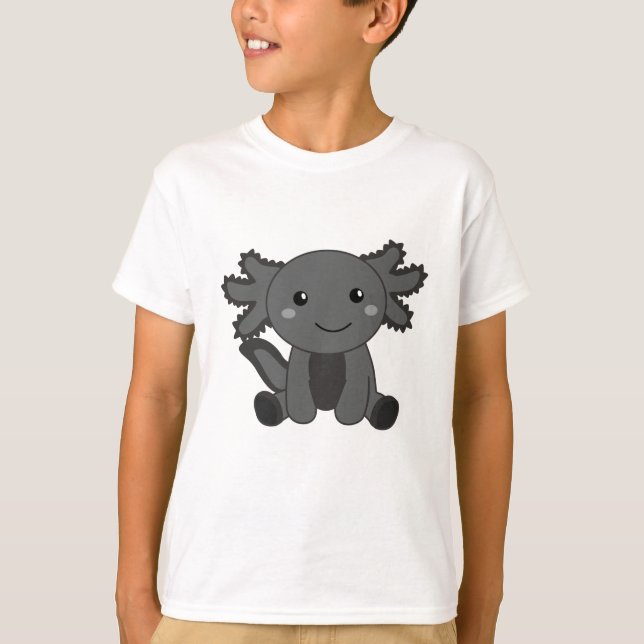Axolotl Lovers Cute Animals For Kids Pink T-Shirt (Front)