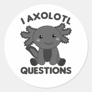 Axolotl Lovers Sweet Animals For Children Pink Cla Classic Round Sticker