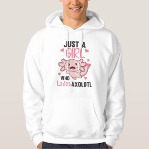 Axolotl Lovers Sweet Animals For Girls Pink Hoodie