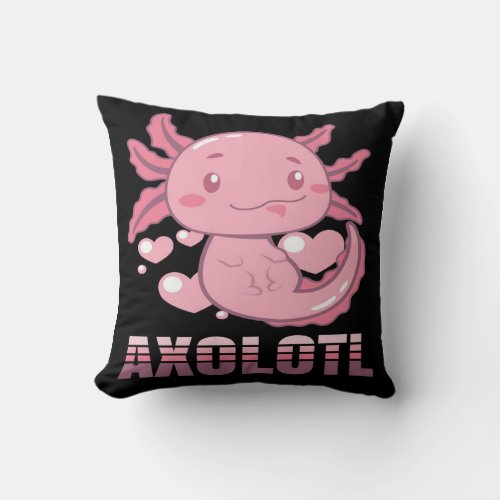 Axolotl Lurch Terrarium  Cute Pet Lover Throw Pillow