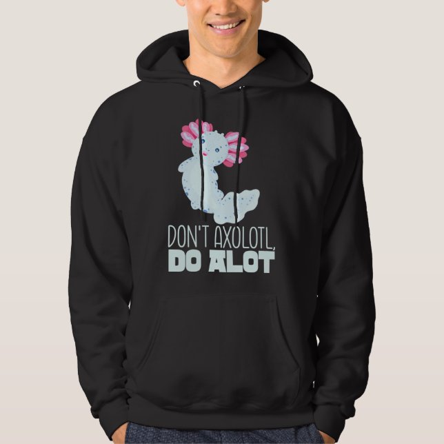 Axolotl Meme  Endangered Mexican Salamander Kids Hoodie (Front)