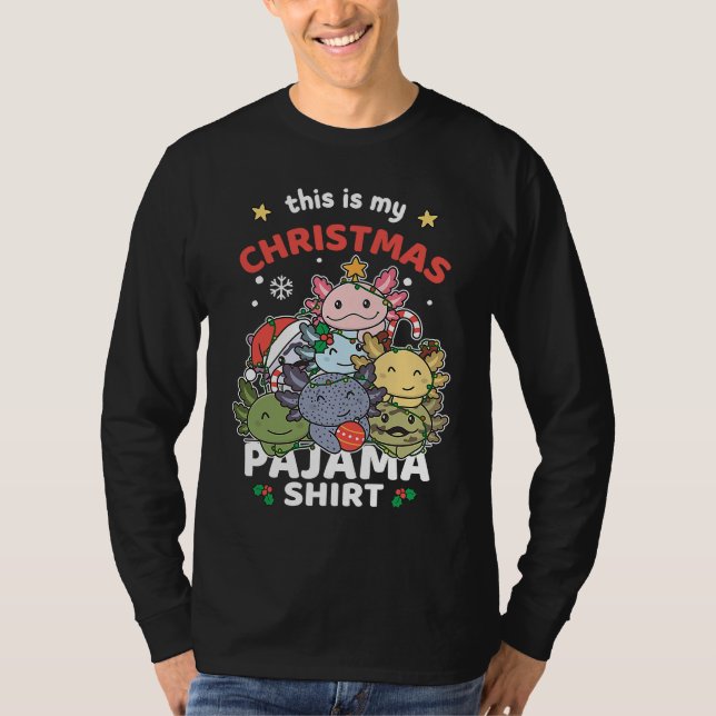 Axolotl Merry Christmas Axolotl Christmas Pajama T-Shirt (Front)