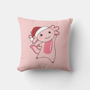 Axolotl Merry Christmas Winter Animals Axolotls Ad Throw Pillow