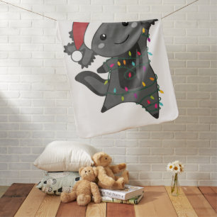 Axolotl Merry Christmas Winter Animals Axolotls Ba Baby Blanket
