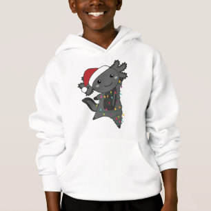 Axolotl Merry Christmas Winter Animals Axolotls Hoodie