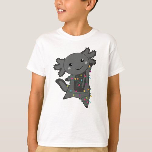 Axolotl Merry Christmas Winter Animals Axolotls T_Shirt