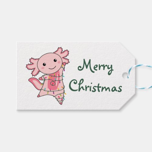 Axolotl Merry Christmas Winter Animals Axolotls Tr Gift Tags