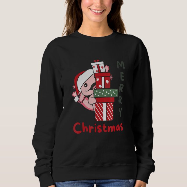 Axolotl Merry Christmas Winter Axolotls Christmas  Sweatshirt (Front)