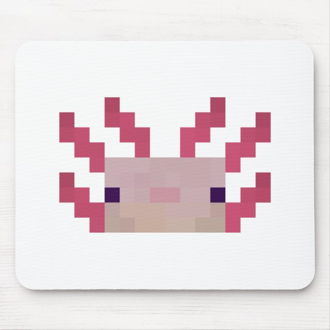 Axolotl Minimal Pixel Mouse Pad (Front)