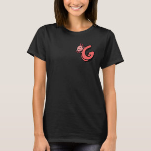 Axolotl Monogram Salamander Letter G Initial Axolo T-Shirt