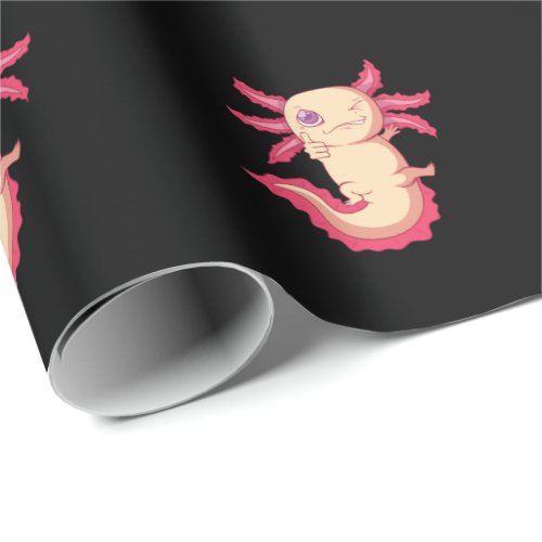 Axolotl Monster winks Wrapping Paper