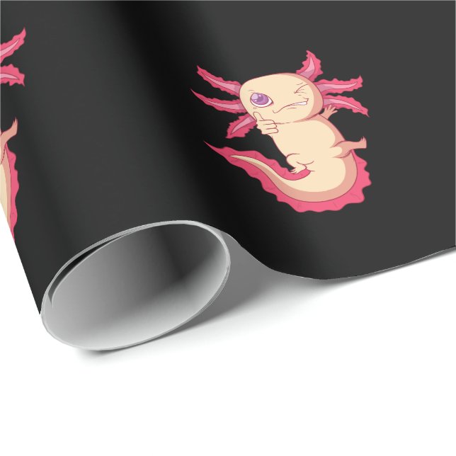 Axolotl "Monster" winks Wrapping Paper (Roll Corner)