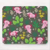 Cute Exotic Salamander Animal Axolotls Mouse Pad Anti-Slip