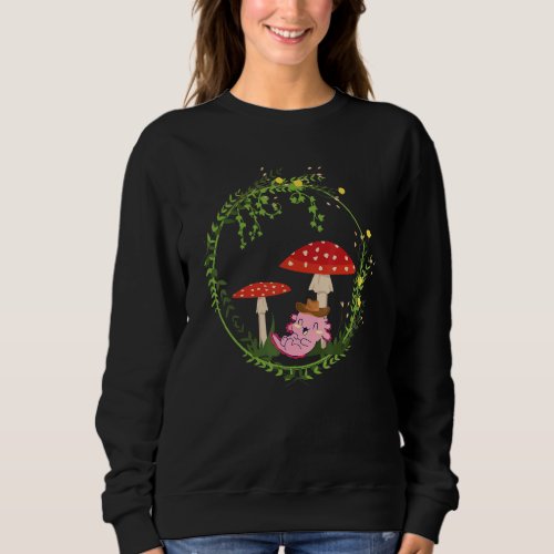 Axolotl Mushroom Naturcore Farmcore Sweatshirt