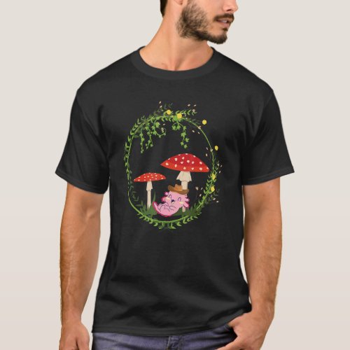 Axolotl Mushroom Naturcore Farmcore T_Shirt