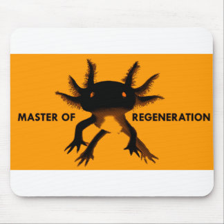Axolotl orange mouse pad