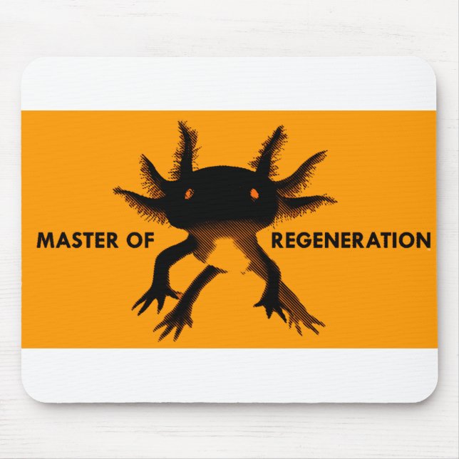 Axolotl orange mouse pad (Front)