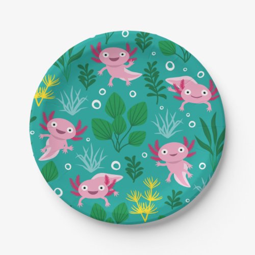 Axolotl Paper Plate