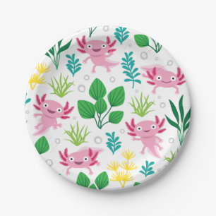Axolotl Paper Plates