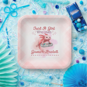 Axolotl Paper Plates
