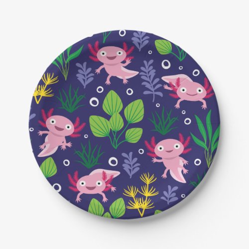 Axolotl Paper Plates