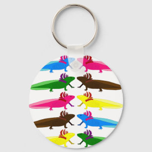 Axolotl pattern keychain