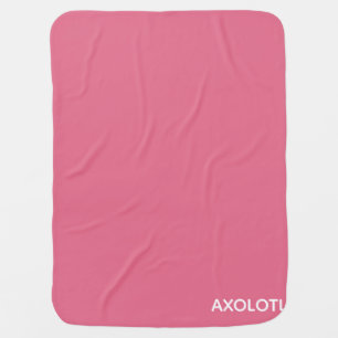 Axolotl pink color name baby blanket