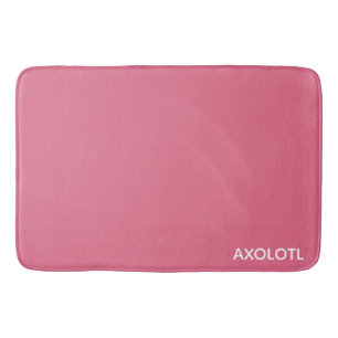 Axolotl pink color name bath mat